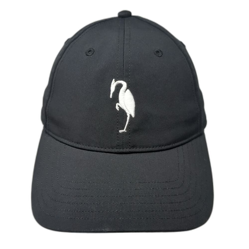 TaylorMade Baseball Cap Black One Size Young Guns Heron Bird Golf Hat Slideback